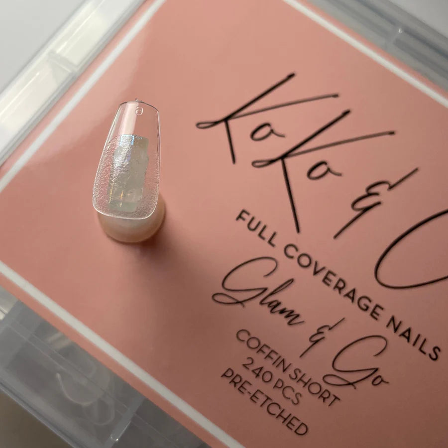 Glam & Go Full Coverage Nails - Coffin Short **New Pre-Etched