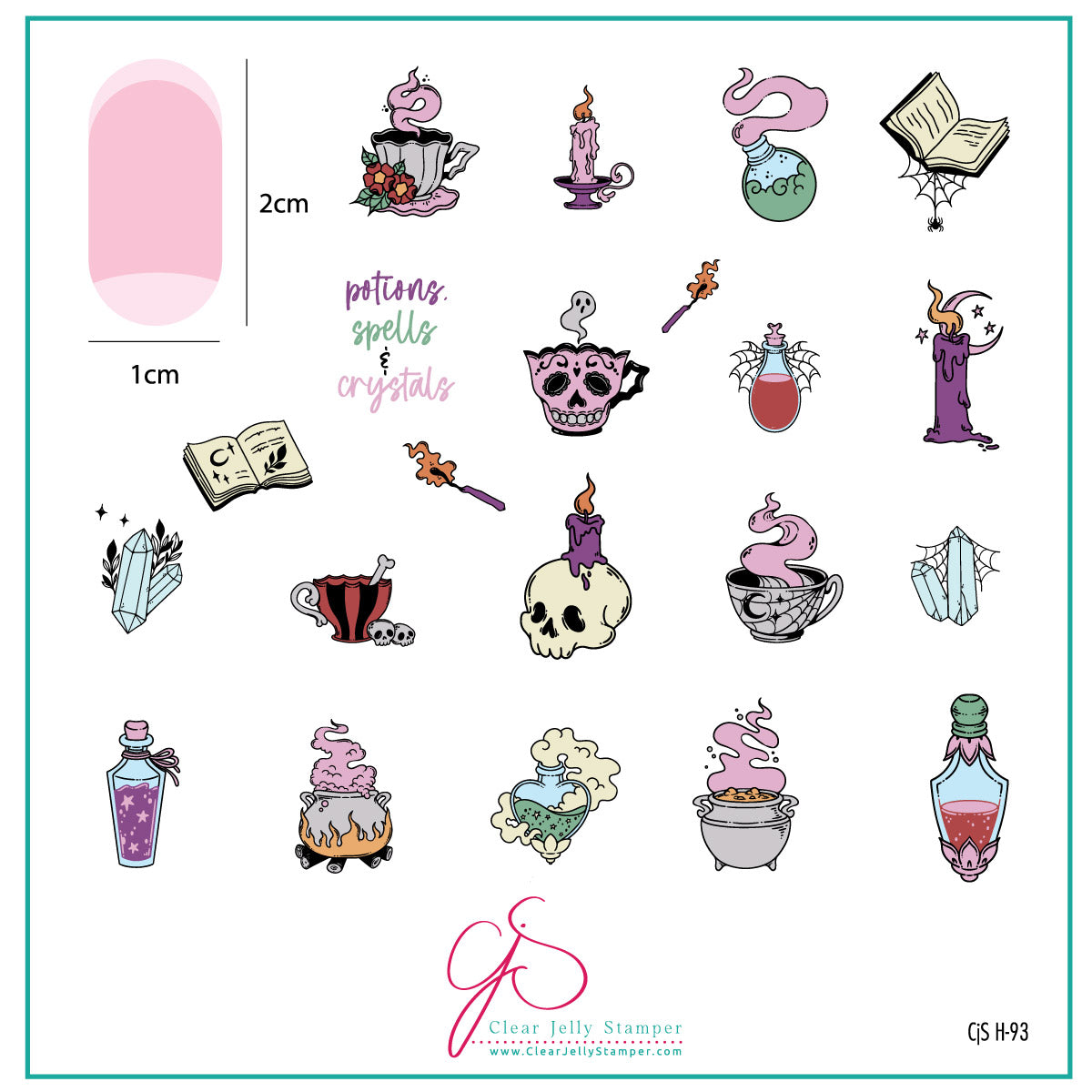 Abracadabra (CjSH-93)Etched Nail Art Stamping Plate