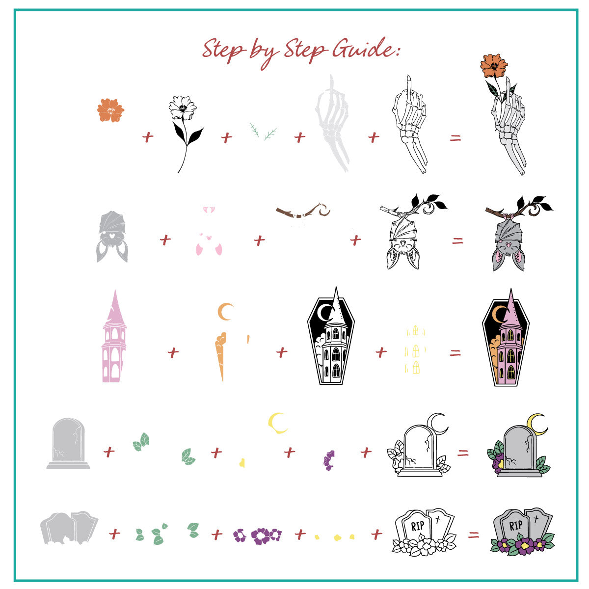 Cozy Crypt (CjSH-94) Etched Nail Art Stamping Plate