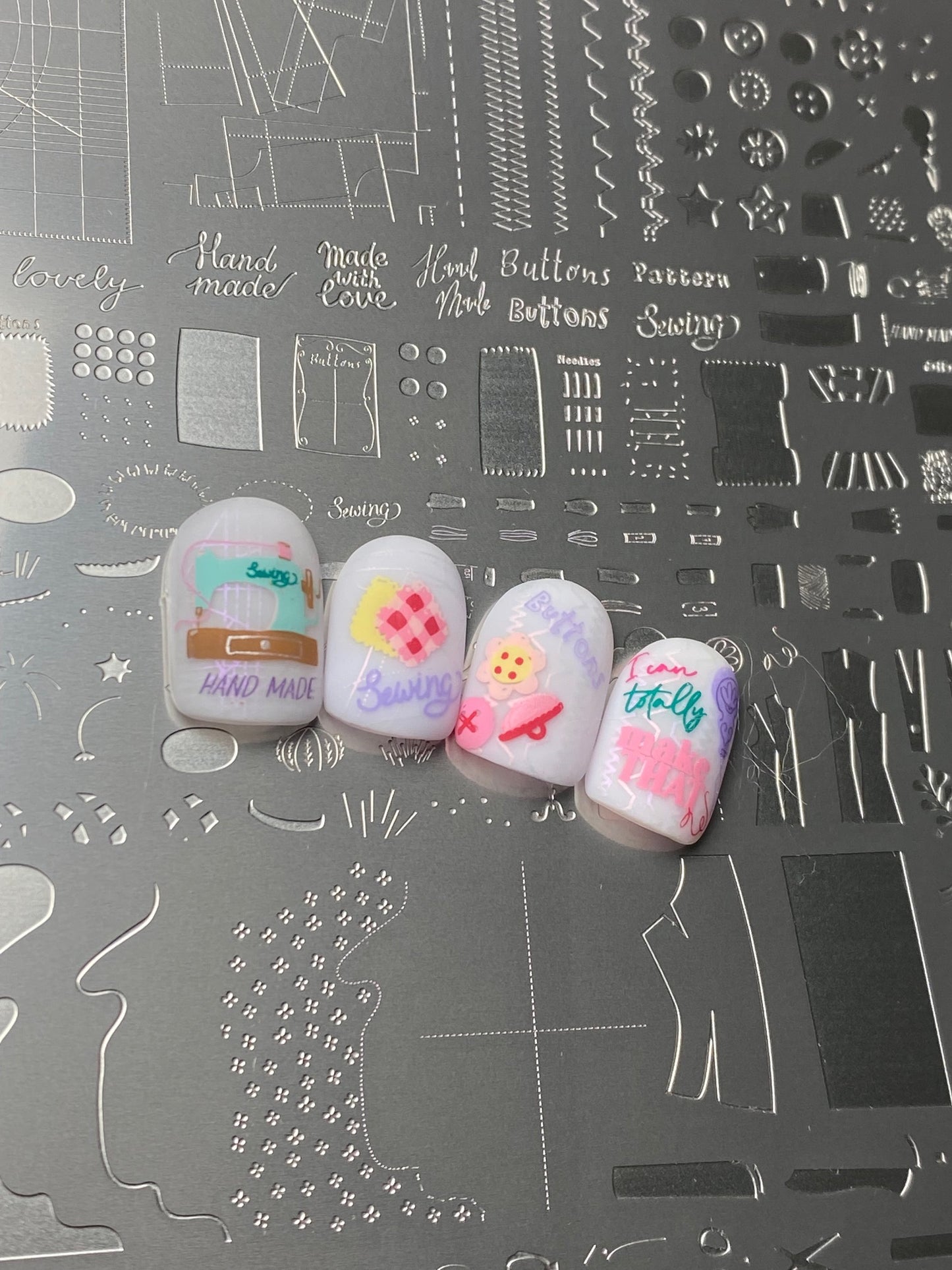 Made with Love (CjS-399) Etched Nail Art Stamping Plate