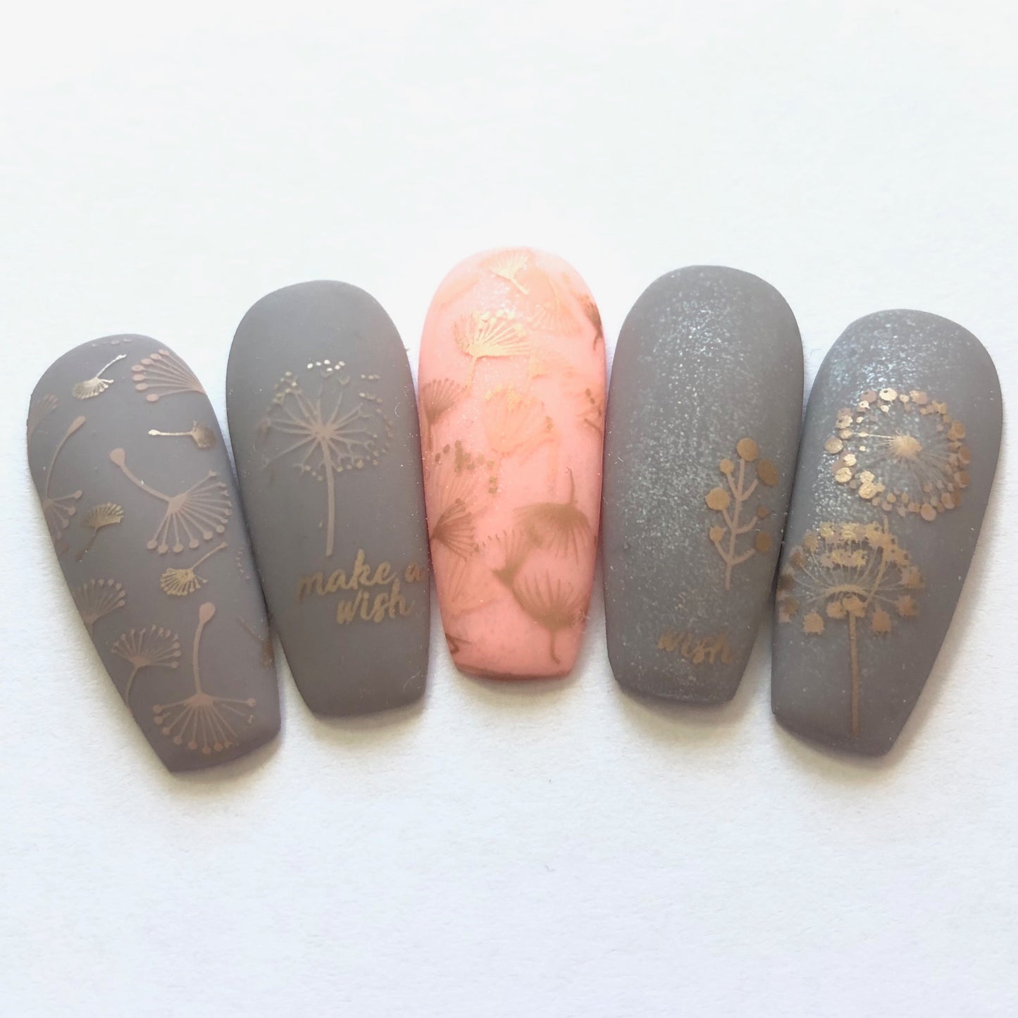 Wish Upon a Flower (CjS-155) Etched Nail Art Stamping Plate