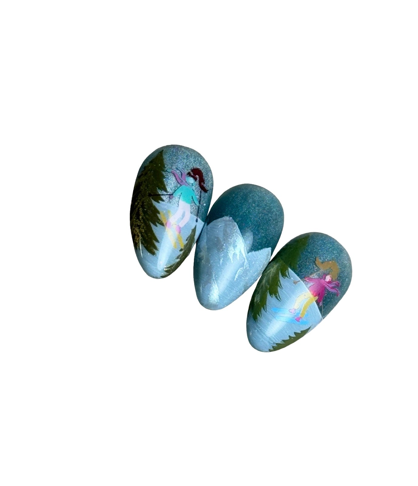 Tis the Ski-Son (CjSC-99) Etched Nail Art Stamping Plate