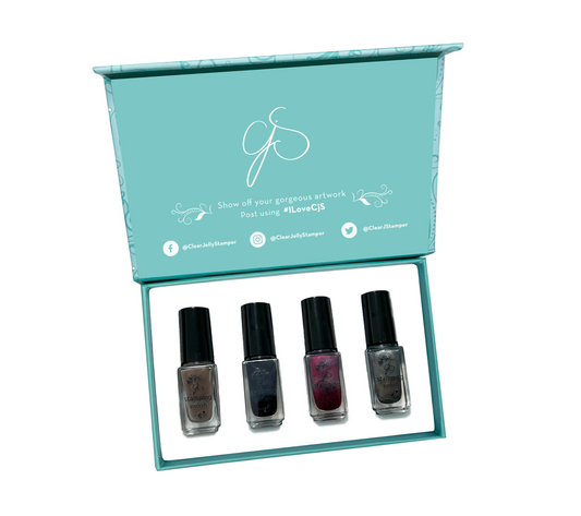 Nail Art Stamping Color Kit - Midnight Soiree (4 colors)