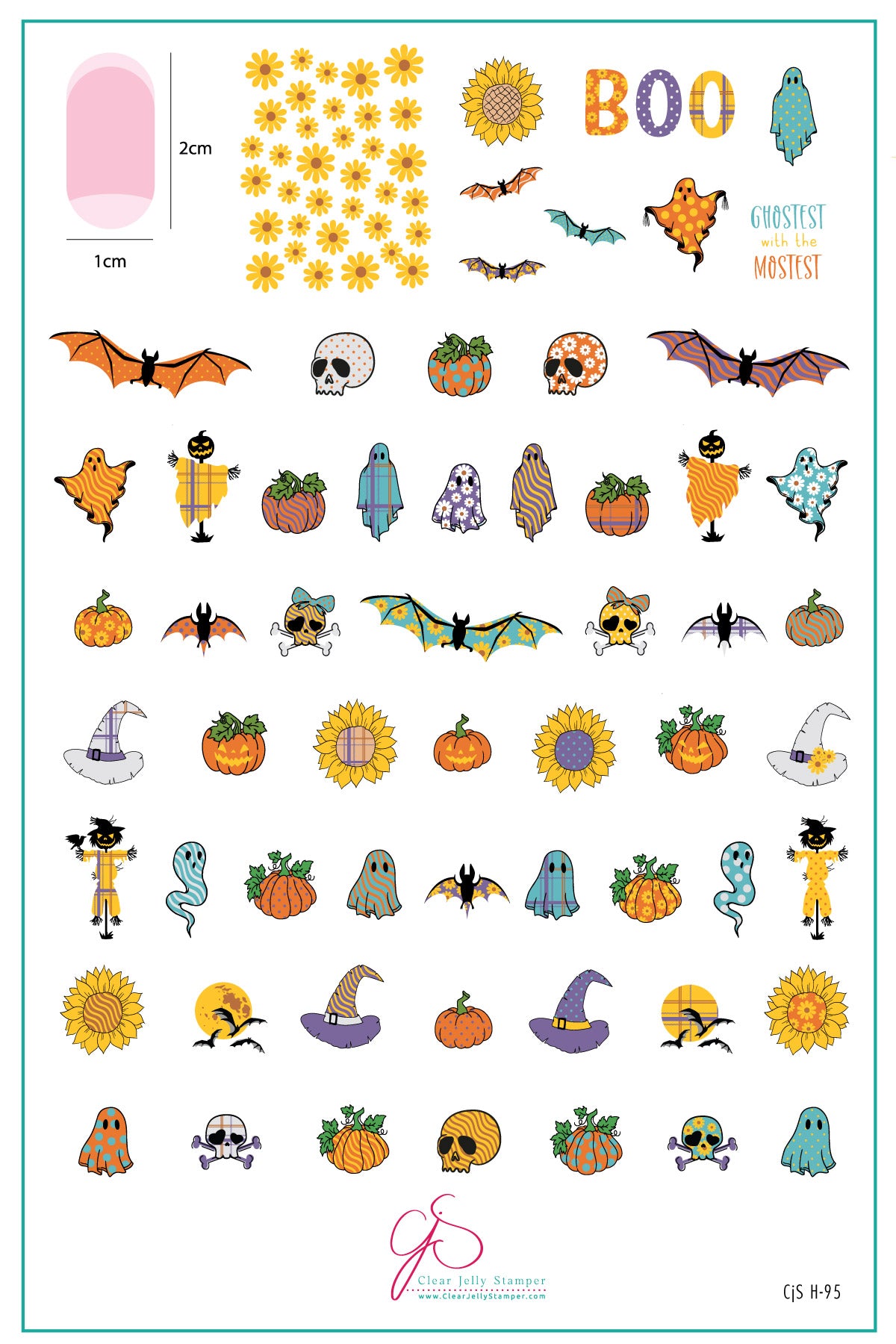 Patterned Halloween (CjSH-95) Steel Nail Art Layered Stamping Plate