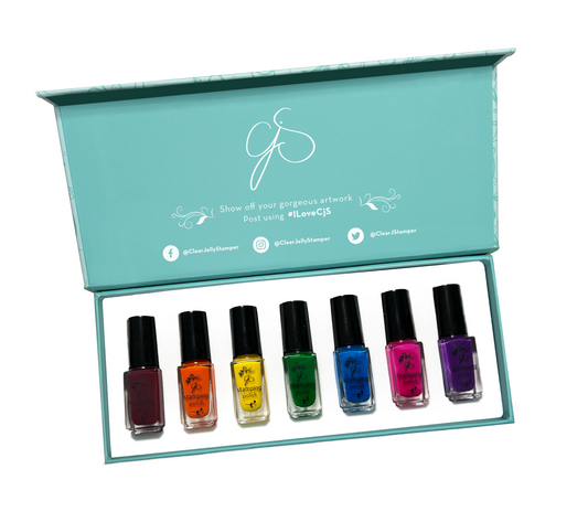 Nail Art Stamping Color Kit - Rainbow (7 Colors)