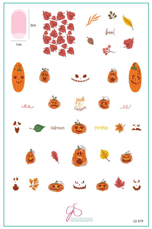 Watercolor Pumpkins (CjSH-99) Etched Nail Art Stamping Plate