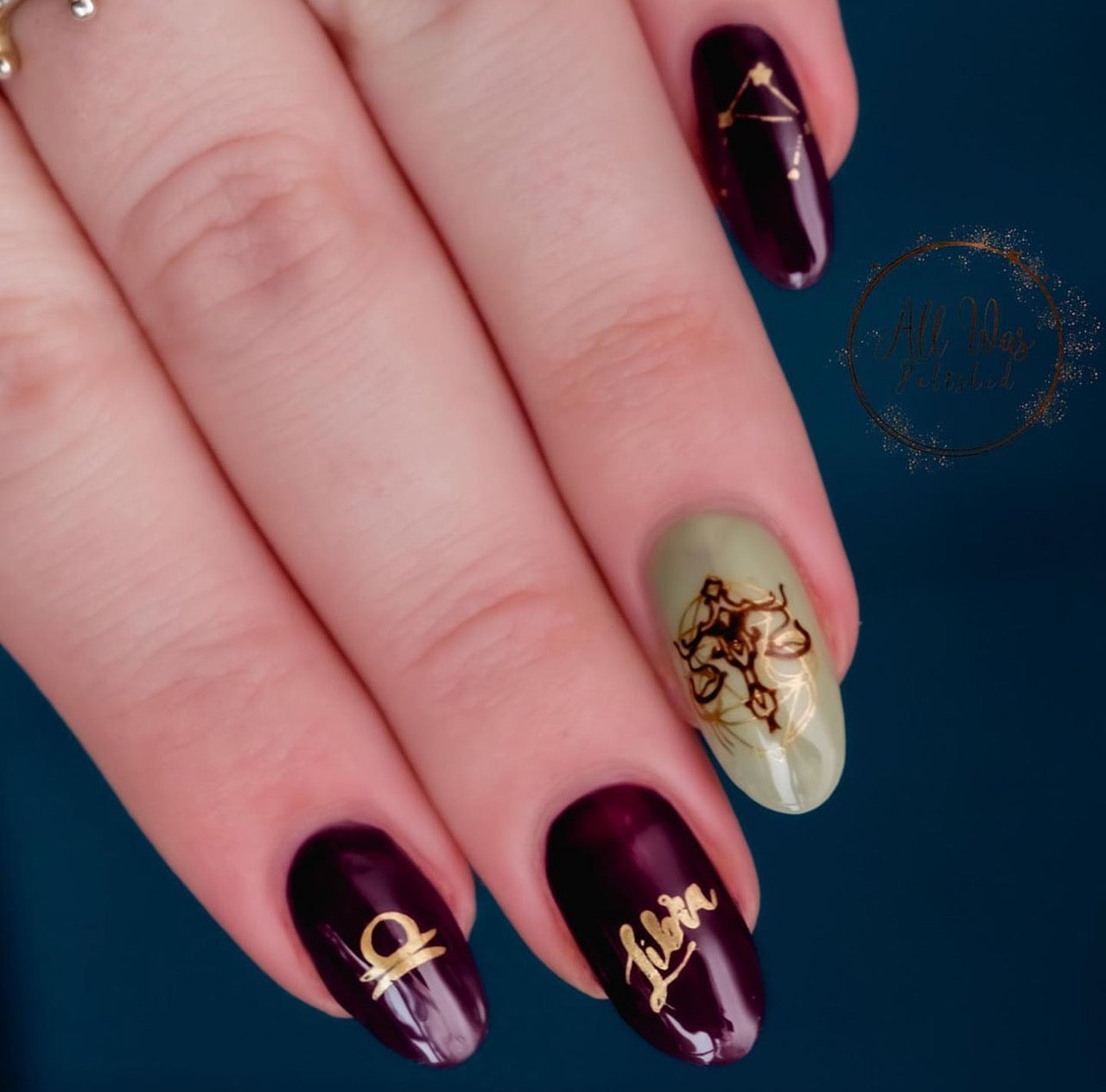 Libra (CjSZ-08) Etched Nail Art Stamping Plate