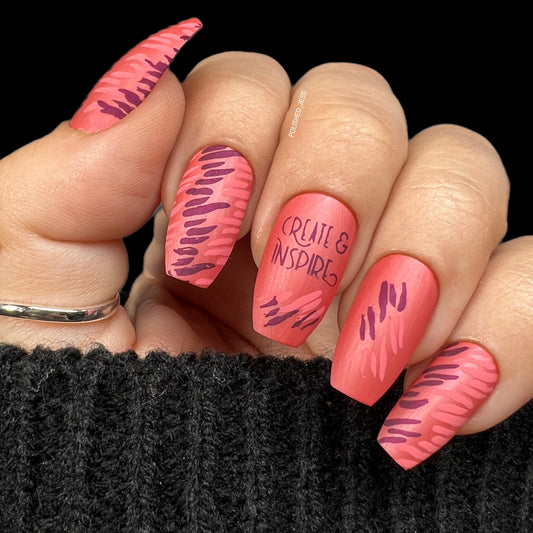 Whispers 1 (CjS-105) Etched Nail Art Stamping Plate