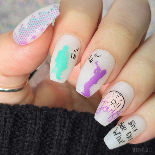 5-6-7-8... (CjS-119) Etched Nail Art Stamping Plate