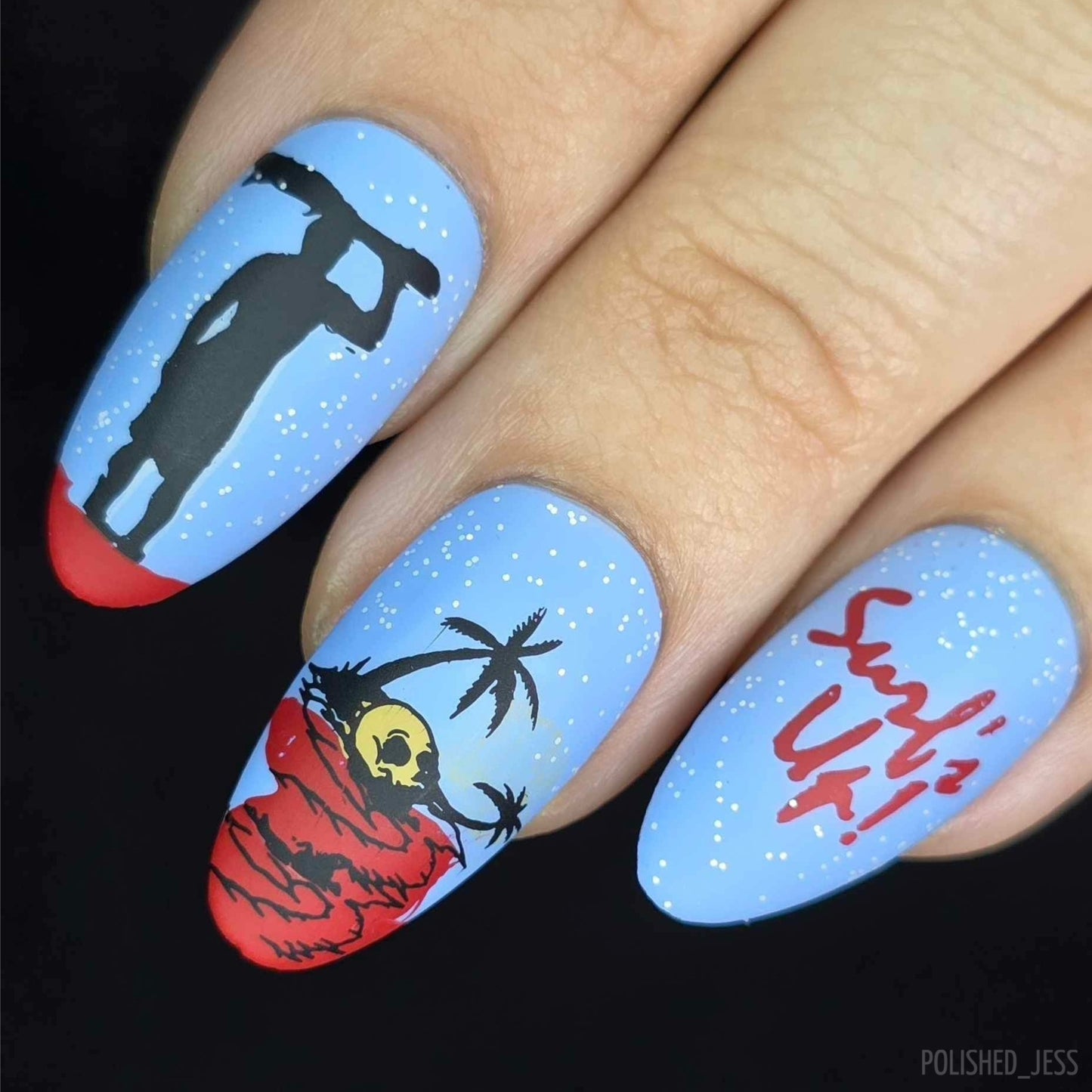 Surf's Up! - California (CjS-129) Etched Nail Art Stamping Plate