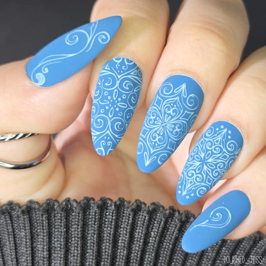 Put a Lil Swirl on it - Part Two (CjS-134) Etched Nail Art Stamping Plate