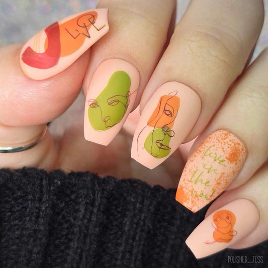 Mod Life Series - Human Form (CjS-140) Etched Nail Art Stamping Plate