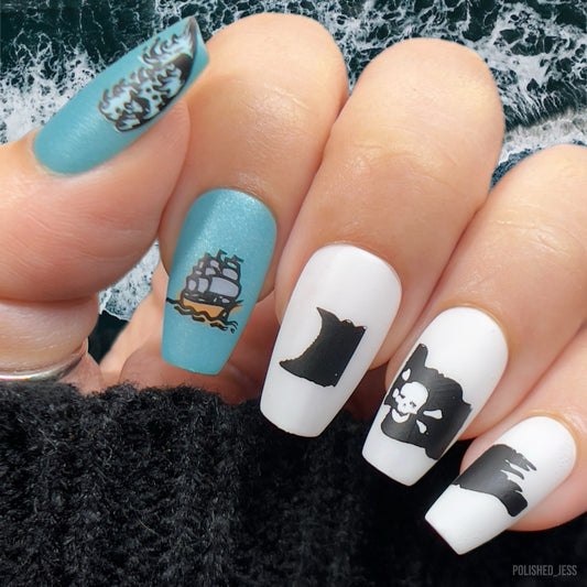 Anchor's Away (CjS-150) Etched Nail Art Stamping Plate