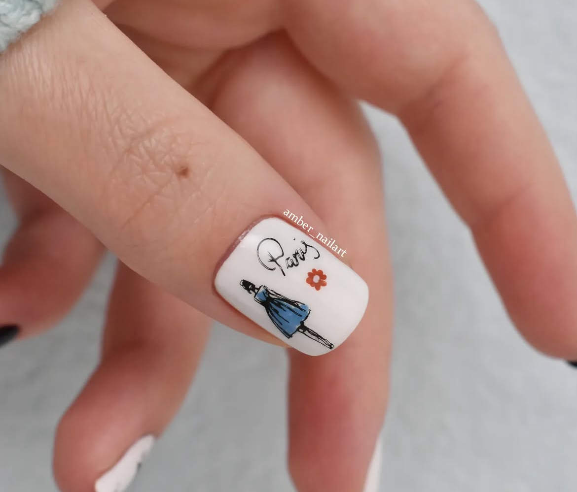 Springtime in Paris (CjS-151) Etched Nail Art Stamping Plate