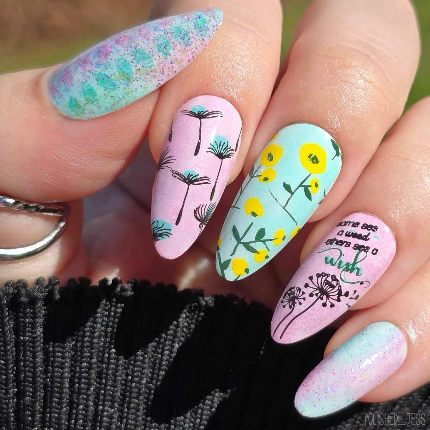 Feel Free (CjS-158) Etched Nail Art Stamping Plate Stamping Plate