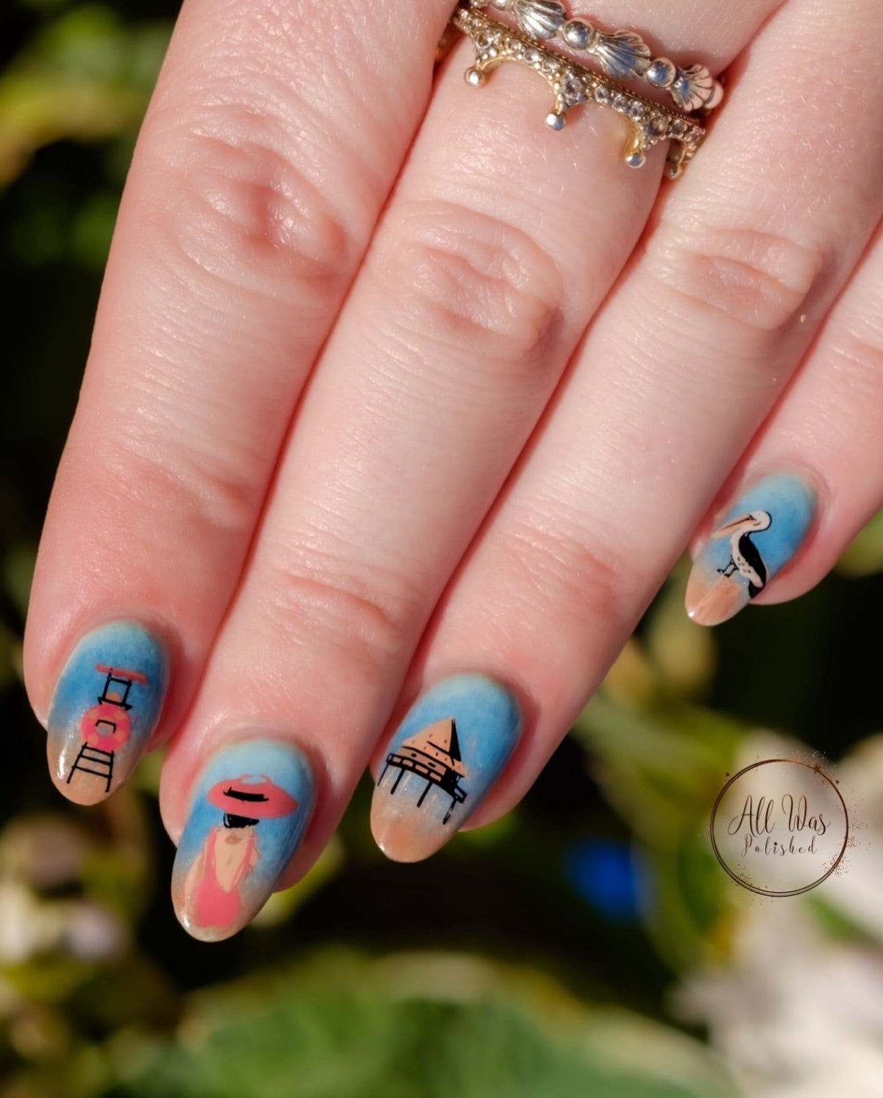 Summer Never Ends (CjS-165) Etched Nail Art Stamping Plate