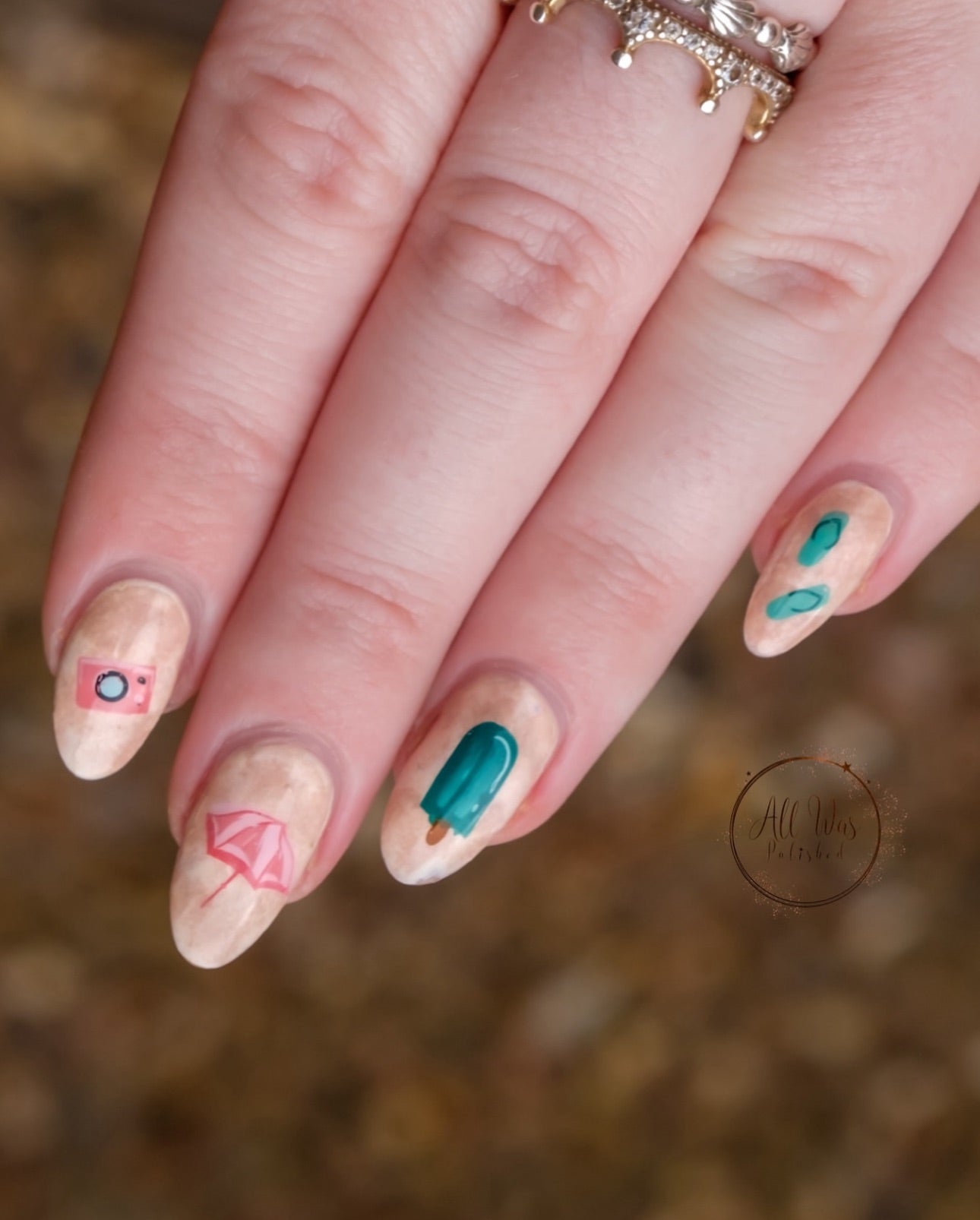 Summer Never Ends (CjS-165) Etched Nail Art Stamping Plate