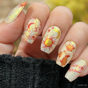 Autumn Solstice (CjS-168) Steel Layered Nail Art Stamping Plate