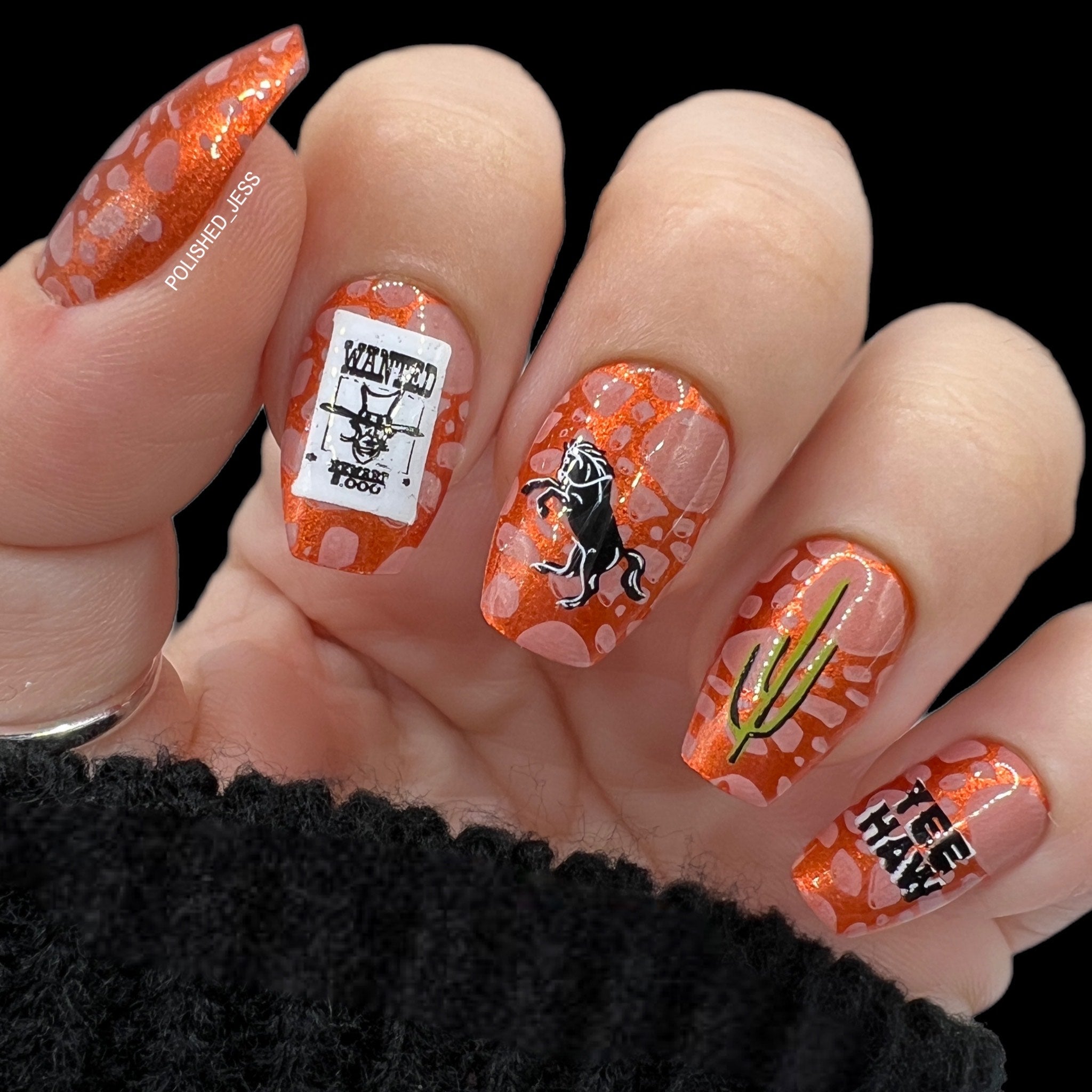 Yee-Haw (CjS-193) Steel Layered Nail Art Stamping Plate
