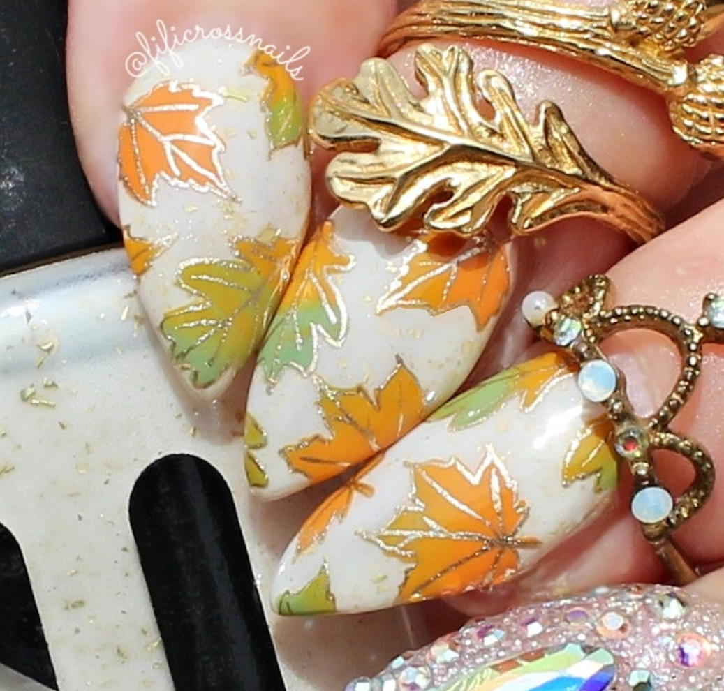 Patterned Pumpkins (CjS-220) Etchd Nail Art Stamping Plate