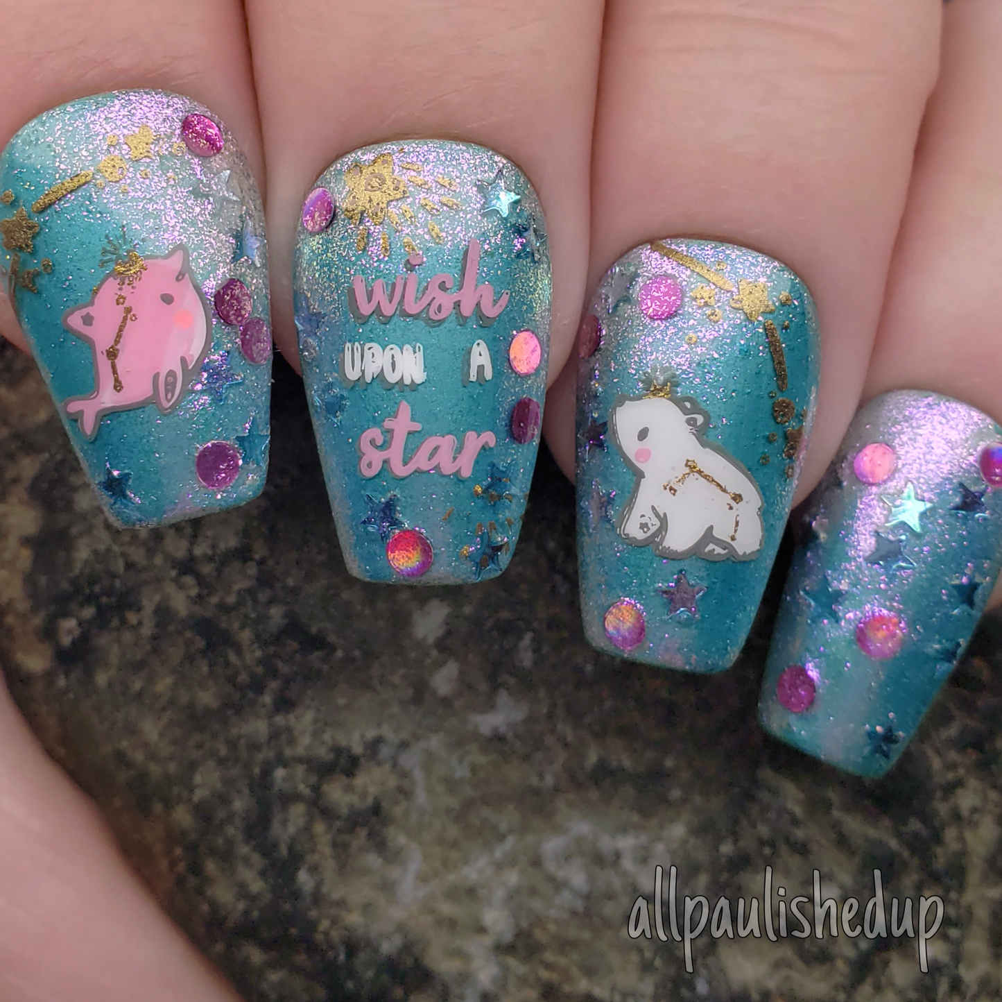 Celestial Zoo (CjS-225) Etched Nail Art Stamping Plate