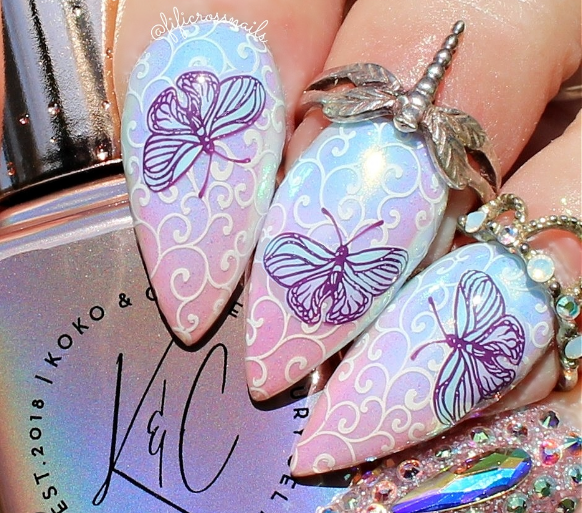 Floral Tassel (CjS-240) Steel Nail Art Layered Stamping Plate