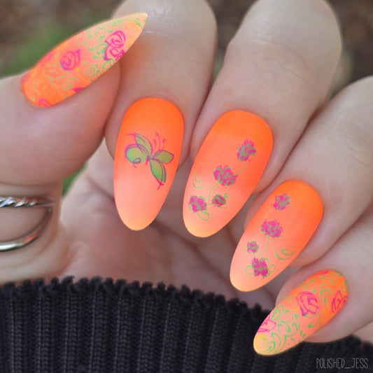 Vine & Dandy (CjS-248) Etched Nail Art Stamping Plate