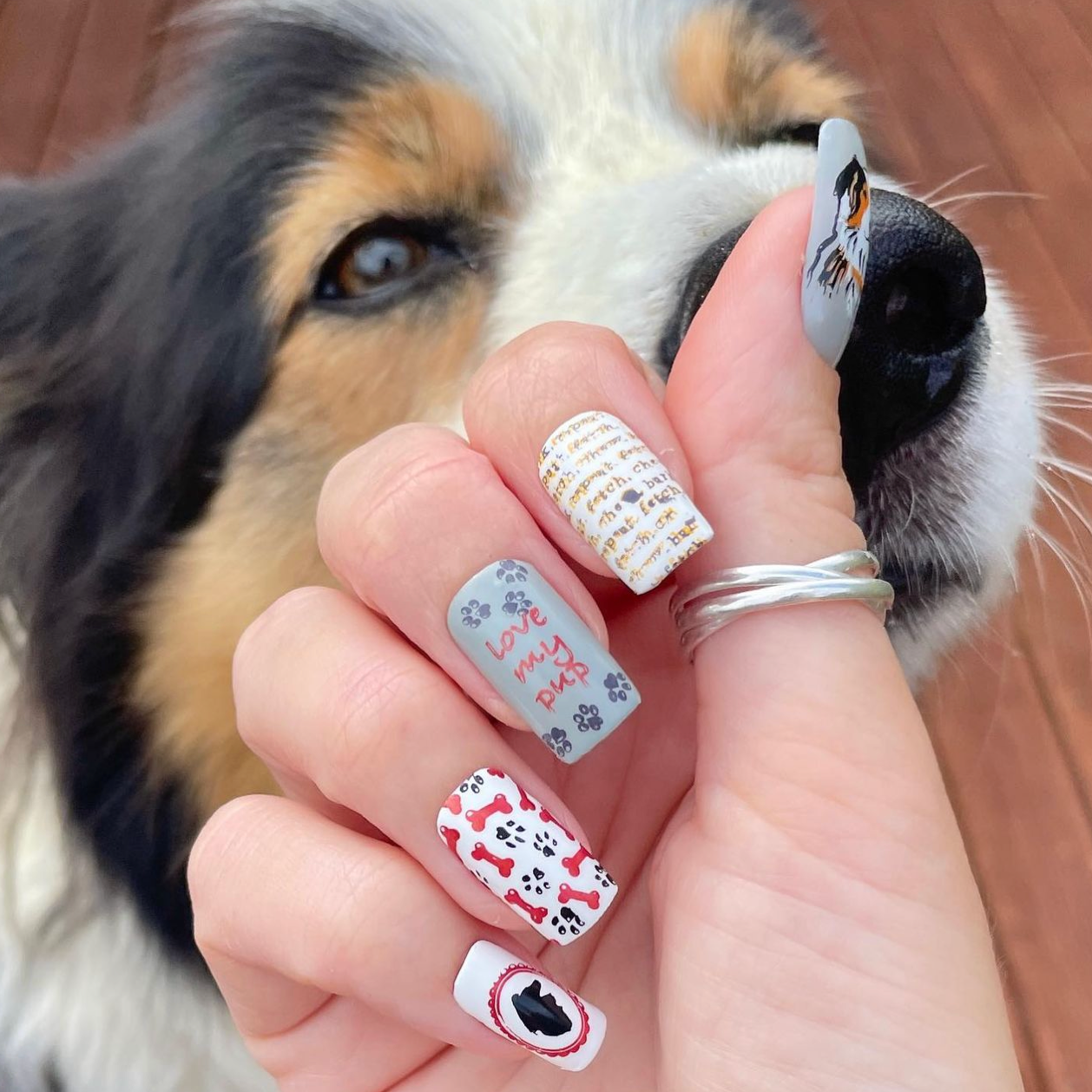 Pup (CjS-266) Etched Nail Art Stamping Plate