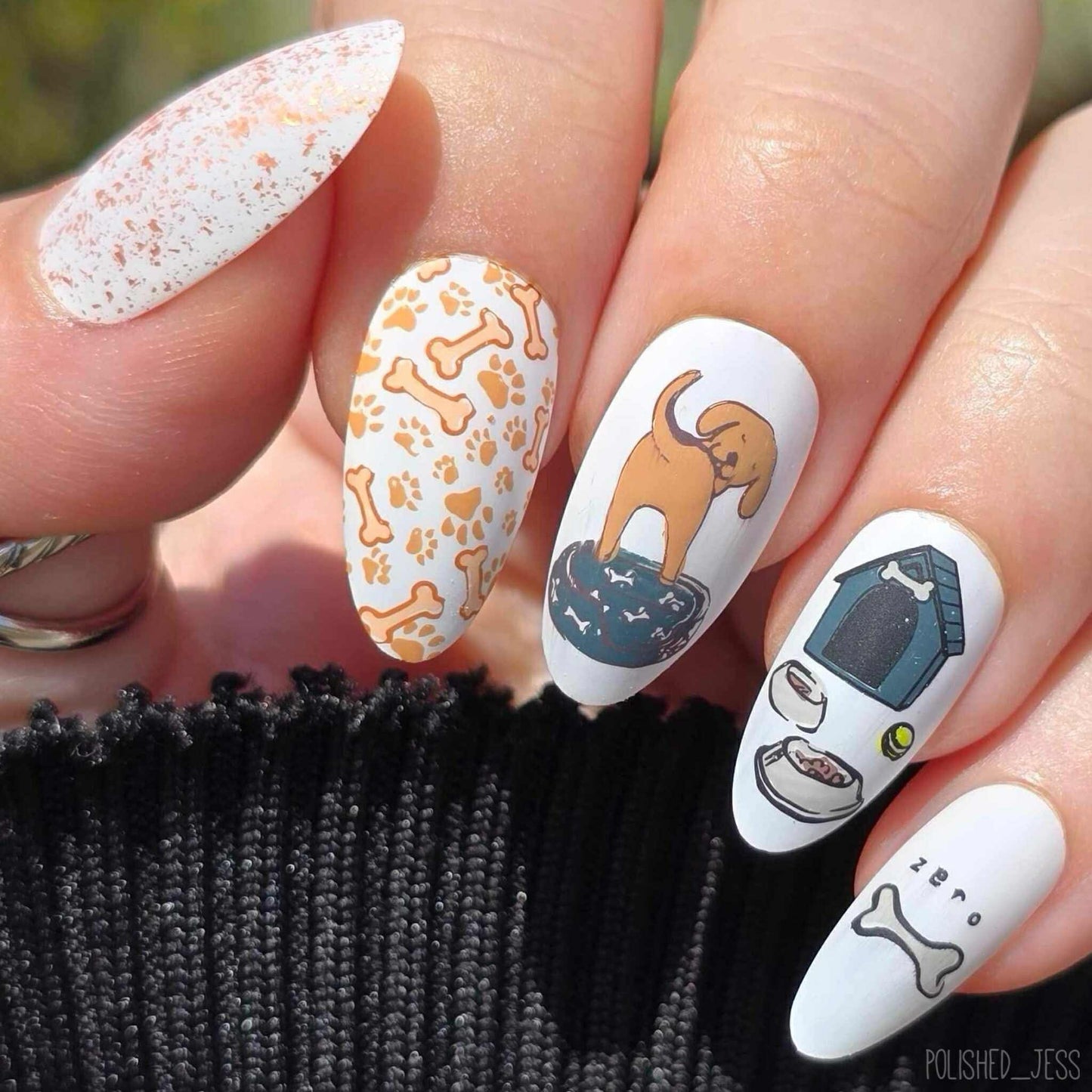 Pup (CjS-266) Etched Nail Art Stamping Plate