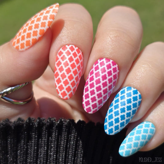 Geo-Licious (CjS-28) Etched Nail Art Stamping Plate