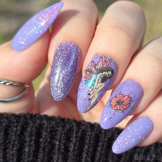 Flora (CjSLC-87) Etched Nail Art Stamping Plate