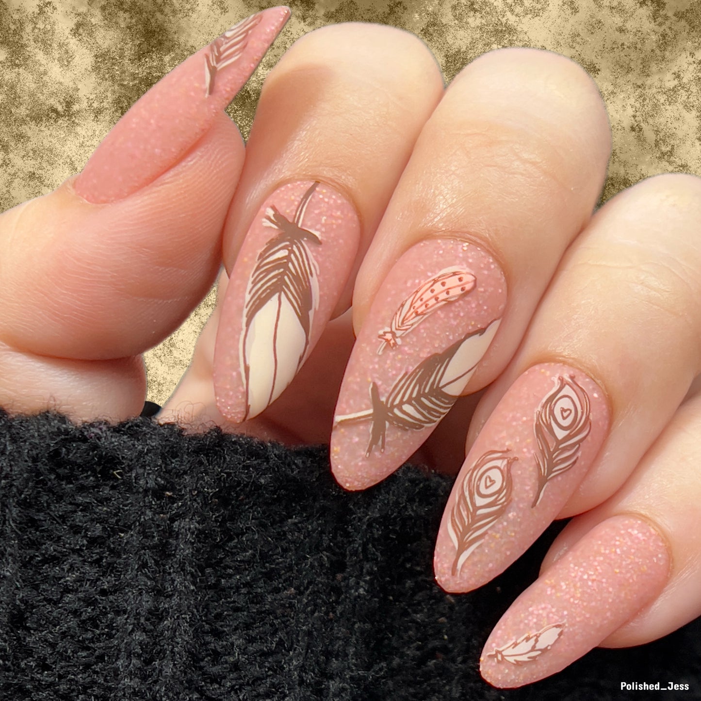 Birds of a Feather (CjS-31) Etched Nail Art Stamping Plate