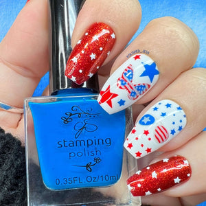 Bright-manicure-showing-nail-art-designs-of-stars-butterfly-sunglasses-with-a-usa-theme