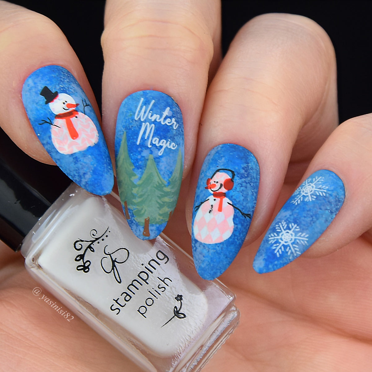 Patterned Winter (CjS-324) Etched Nail Art Stamping Plate