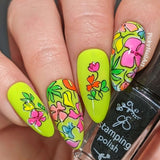 Bright-manicure-showing-floral-nail-art-designs