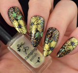 manicure-showing-nail-art-designs-of-peonies-in-black-and-gold