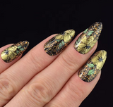 manicure-showing-nail-art-designs-of-peonies-in-black-and-gold