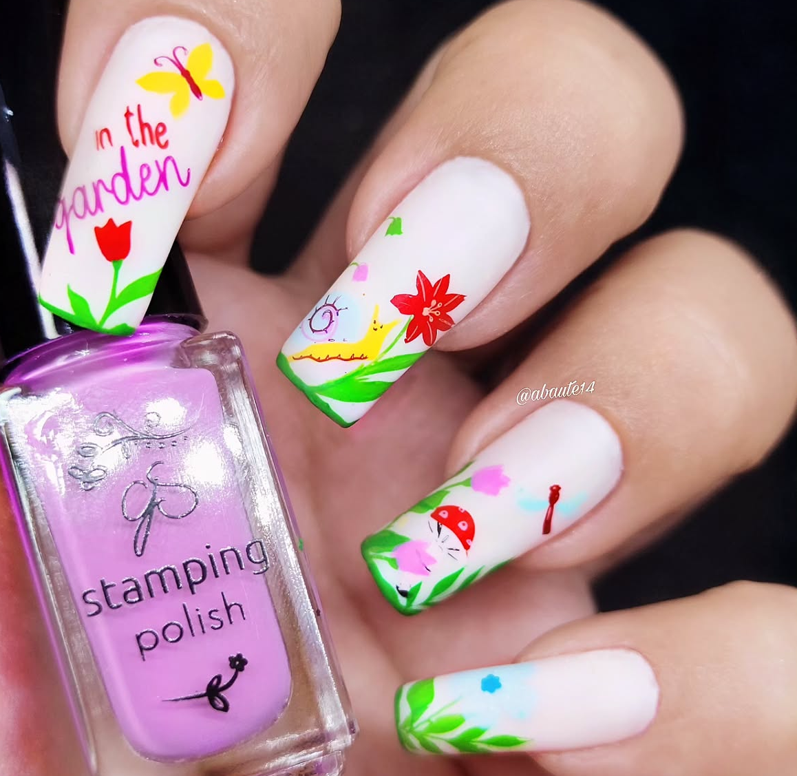 Sweet Stems (CjS-352) Etched Nail Art Stamping Plate