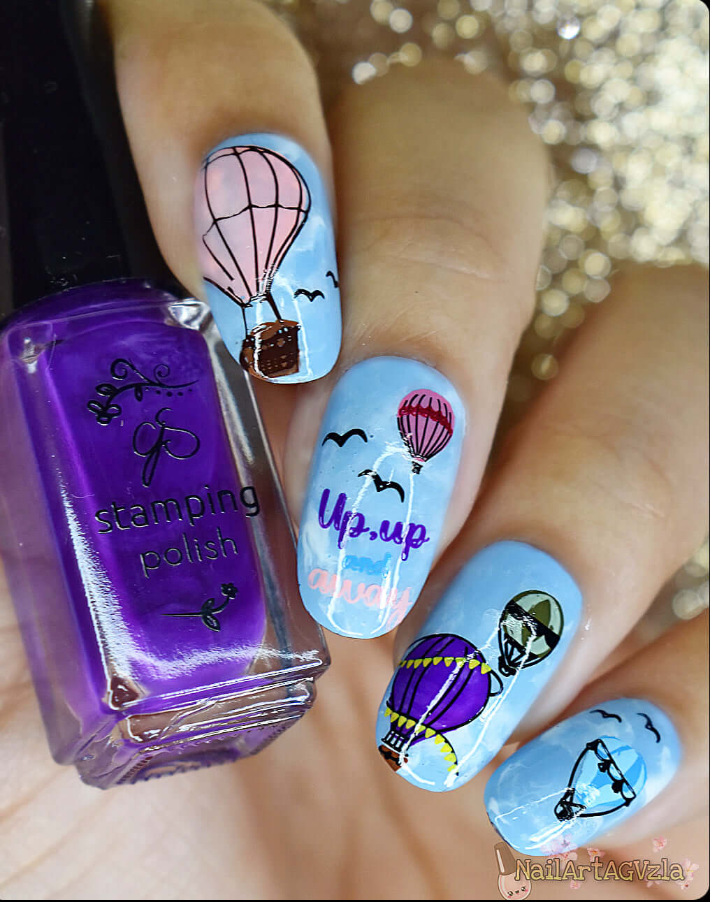 manicure-with-nail-art-designs-of-clouds-hot-air-balloons-and-birds-flying-up-up-and-away
