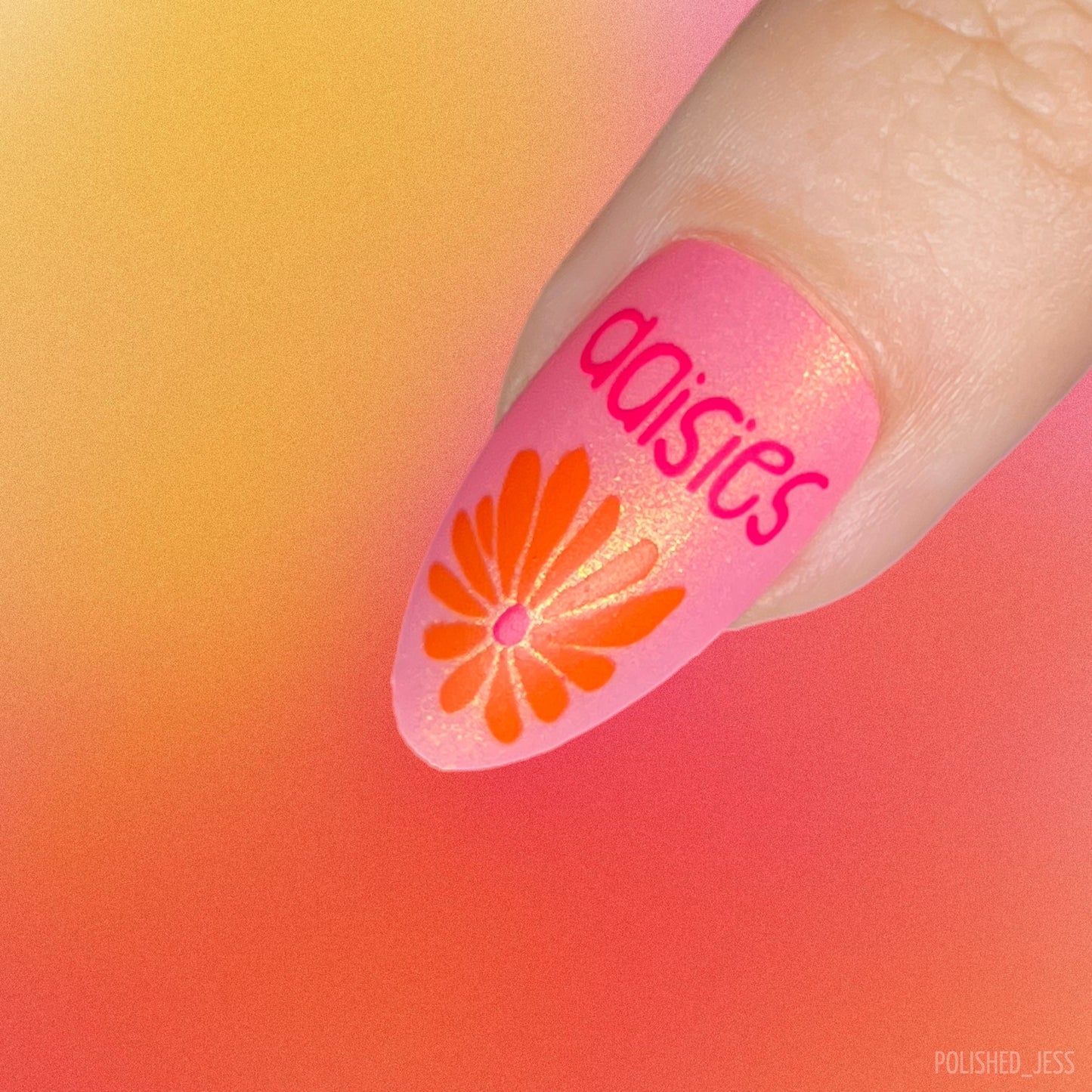 Breathe-Floral (CjS-363) Etched Nail Art Stamping Plate