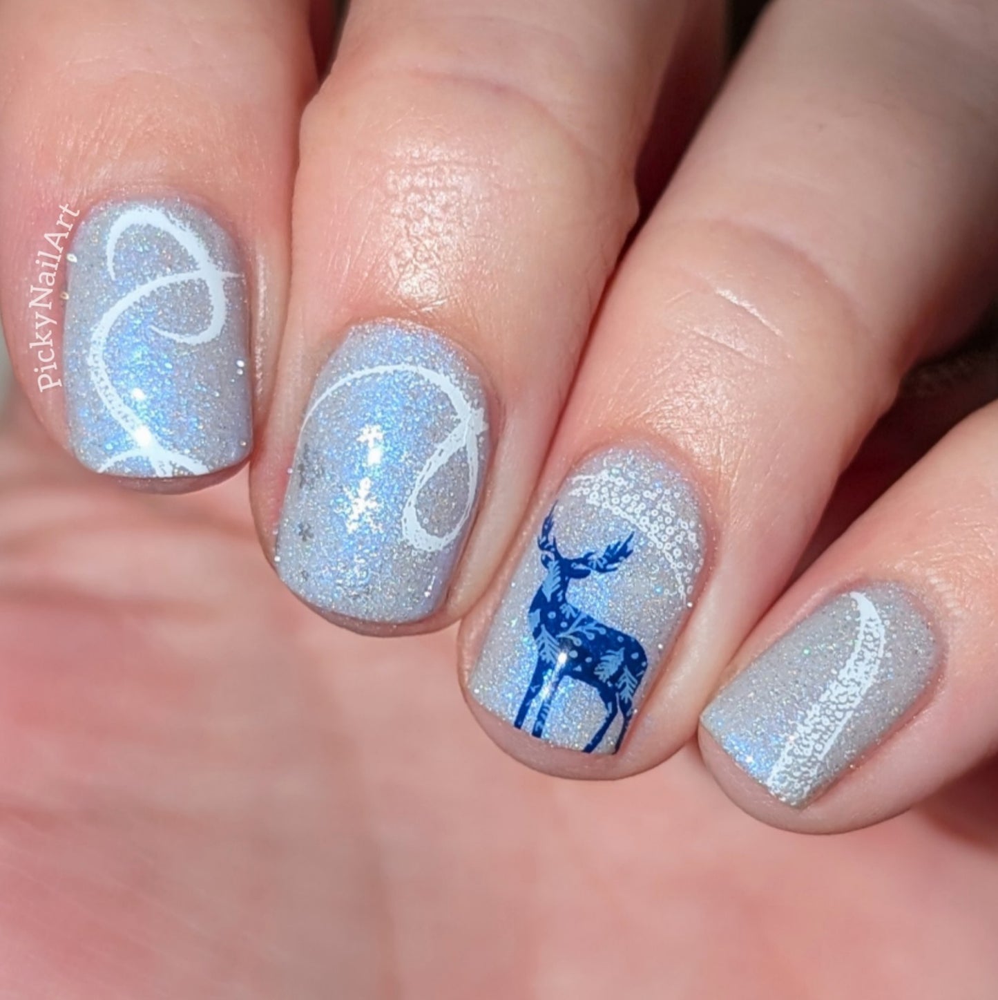 Hello Winter (CjS-374) Etched Nail Art Stamping Plate