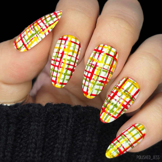 Winter Weave (CjS-375) Etched Nail Art Stamping Plate