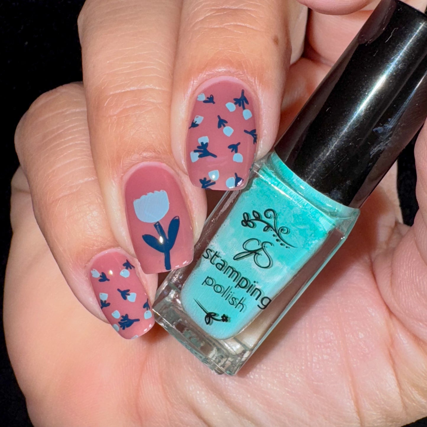 Bloom Baby Bloom (CjS-379) Etched Nail Art Stamping Plate