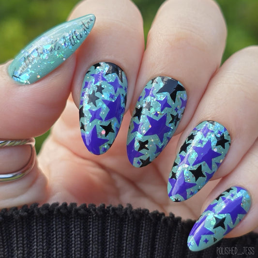 Twinkle Twinkle (CjS-384) Etched Nail Art Stamping Plate