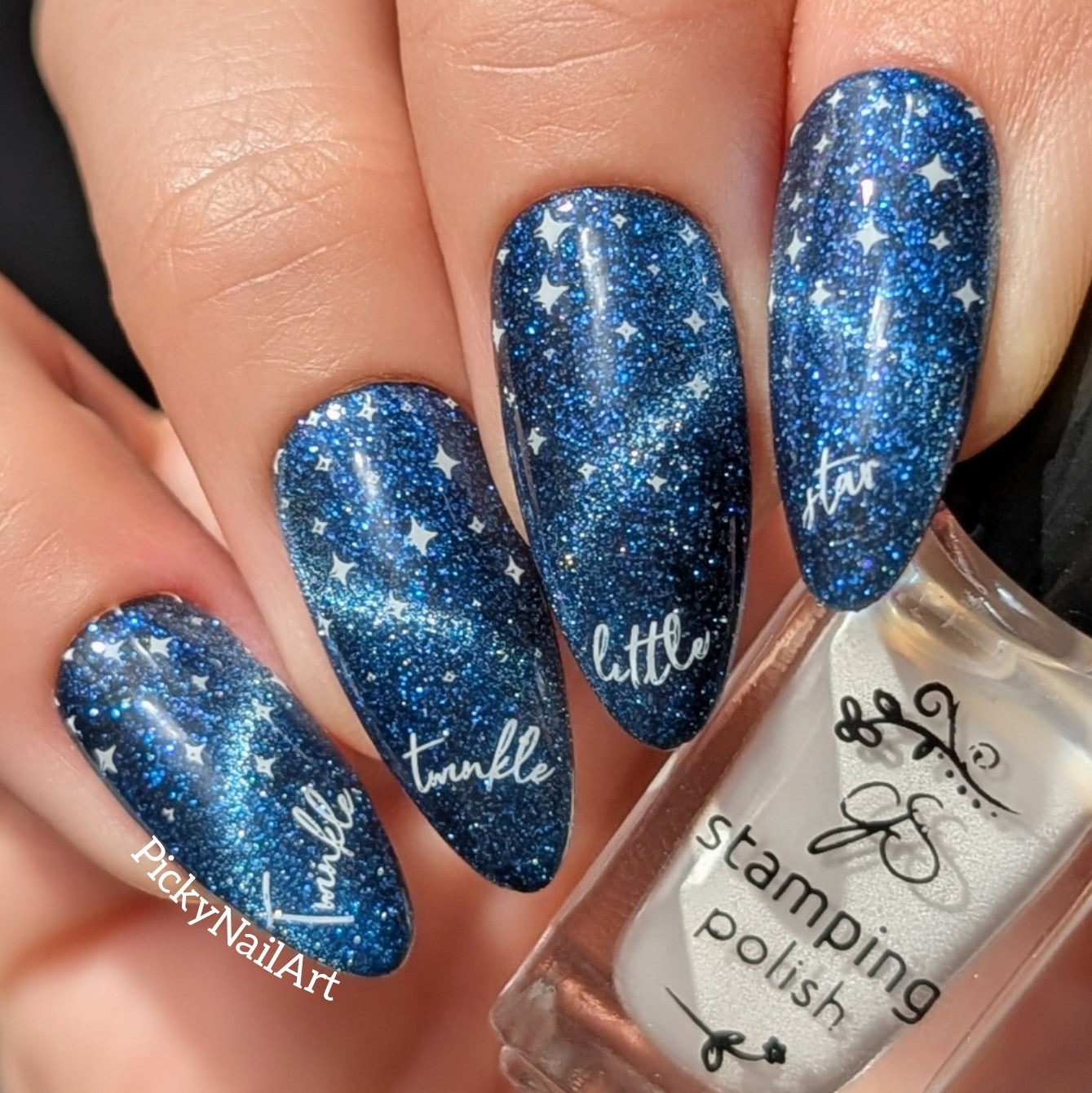 Twinkle Twinkle (CjS-384) Etched Nail Art Stamping Plate