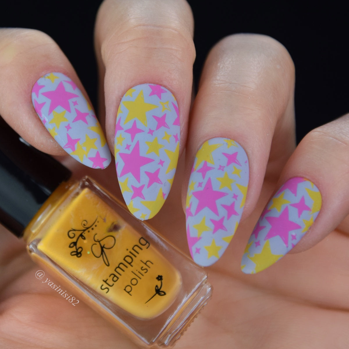 Twinkle Twinkle (CjS-384) Etched Nail Art Stamping Plate