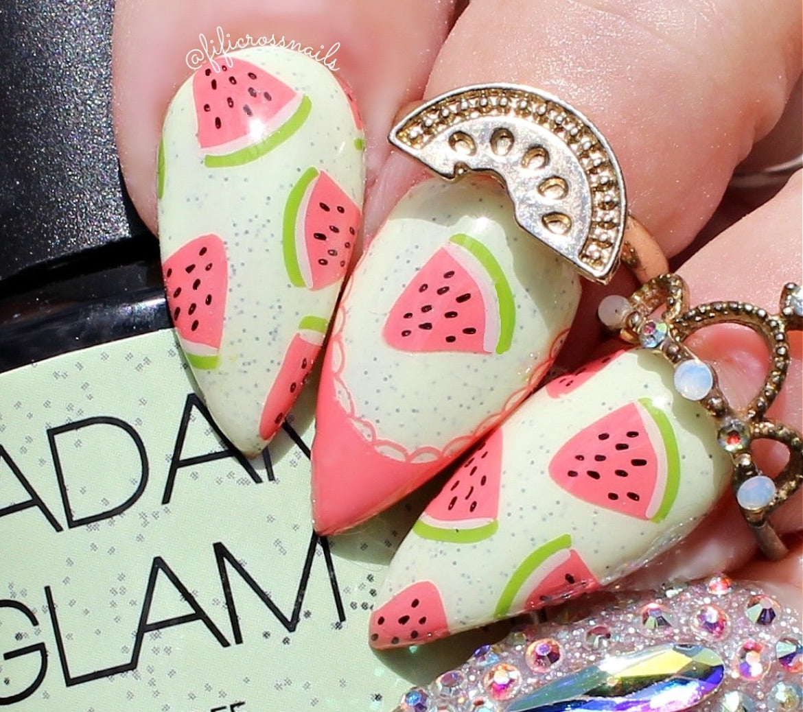 Frilly Fruit (CjS-390) Steel Nail Art Layered Stamping Plate