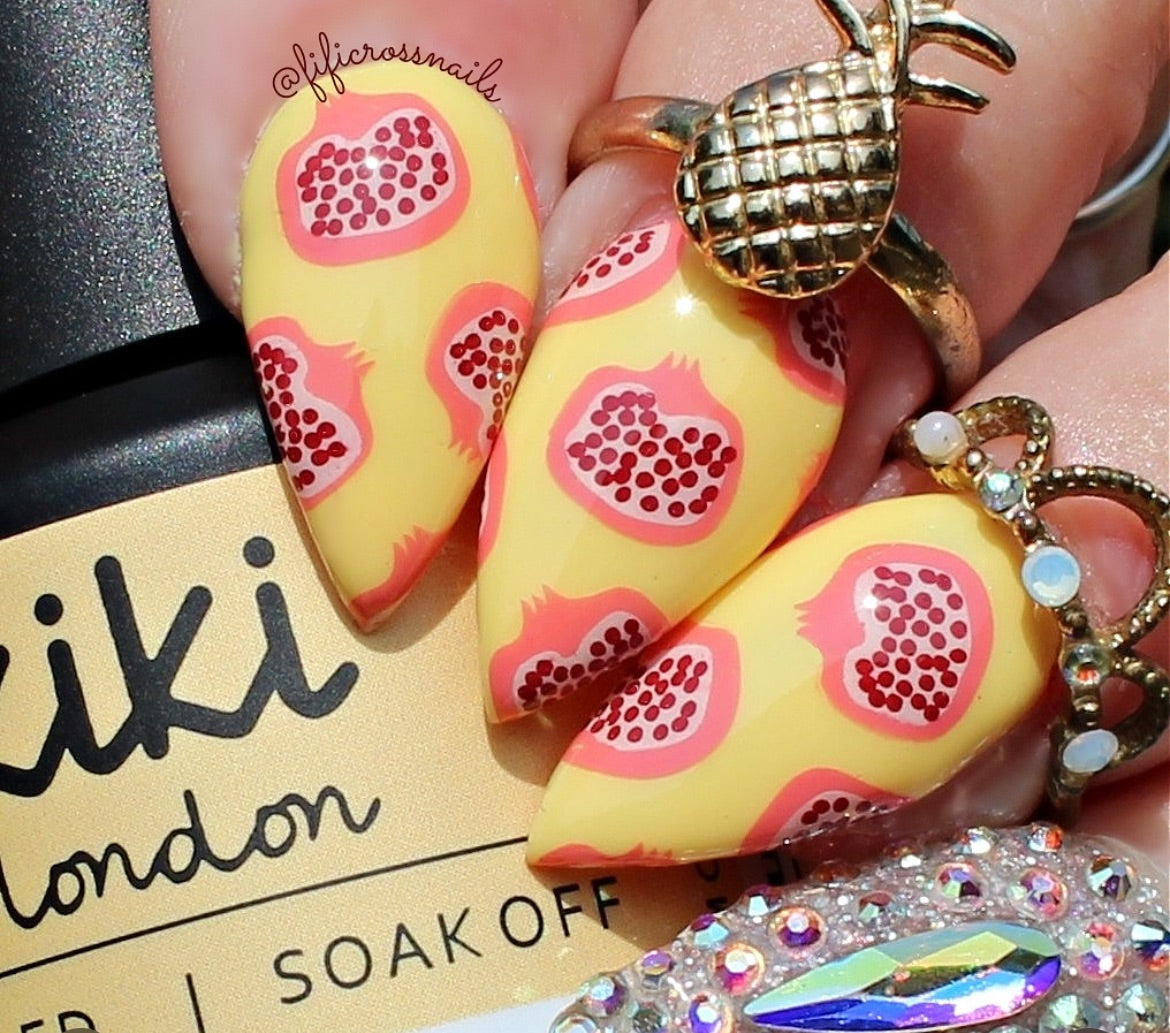 Frilly Fruit (CjS-390) Steel Nail Art Layered Stamping Plate