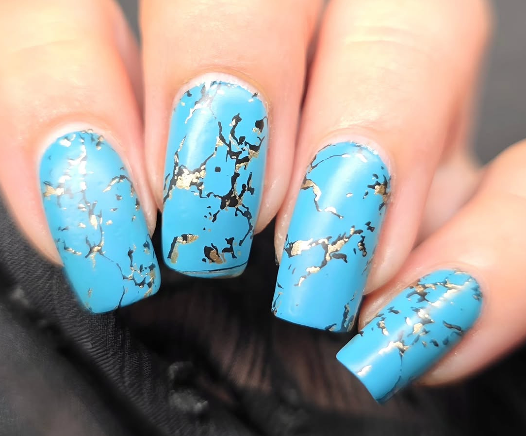 Marble Crush (CjS-405) Etched Nail Art Stamping Plate