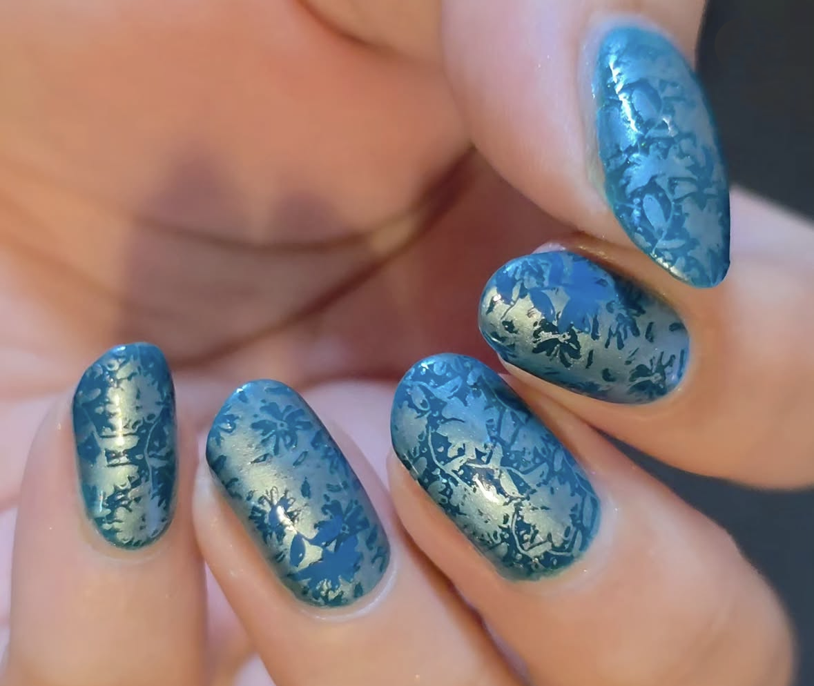 Garden Layers (CjS-411) Etched Nail Art Stamping Plate